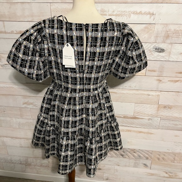 NWT English Factory size M tweed mini dress - Picture 4 of 11